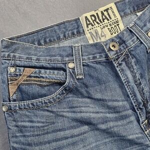 Ariat Mens M4 Low Rise Boot Cut Jeans Denim Blue Size 34x34